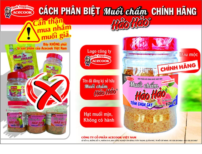 Muối chấm Hảo Hảo bài trừ hàng giả! - 1