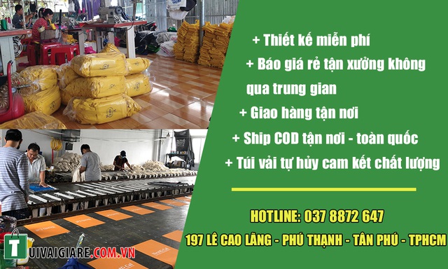 Túi vải giá rẻ: Chuyên sản xuất túi vải không dệt tự hủy uy tín - 5