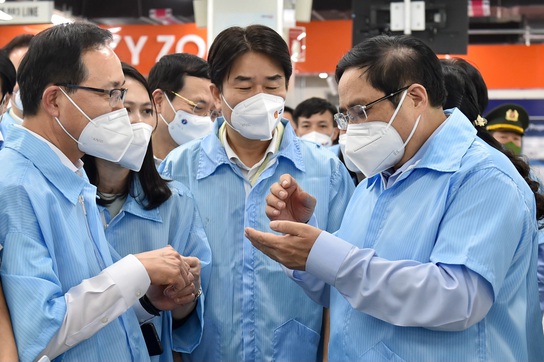 Thủ tướng thăm nhà máy Samsung Thái Nguyên, muốn đại bàng đầu tư lâu dài