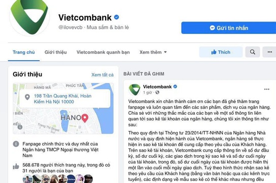 Vietcombank lên tiếng về sao kê